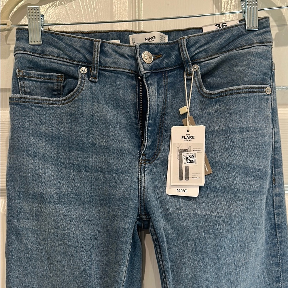 Mango Blue Flare & Wide Leg Jeans
